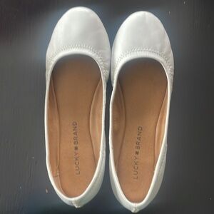 Lucky Brand Emmie Bright White Ballet Flats Size 6